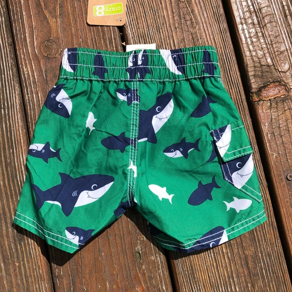 Crazy 8 shark swim trunks - Picture 3 of 4